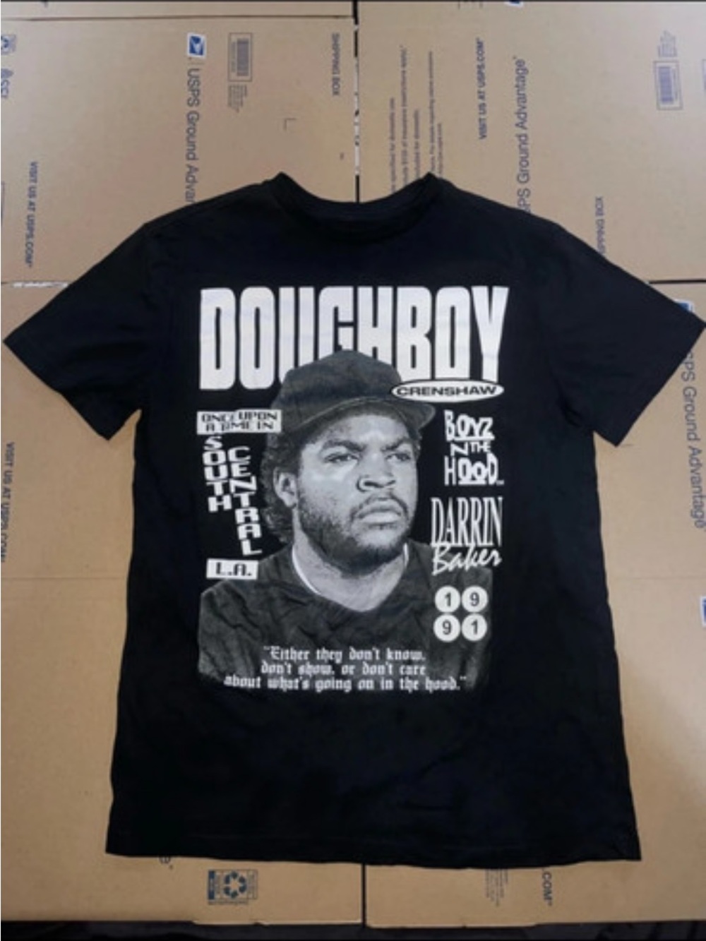 Hybrid Apparel Black Doughboy Crenshaw Graphic Tee